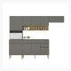 Juego Cocina Modular Mobiliario Mdp Line Gamas De Gris