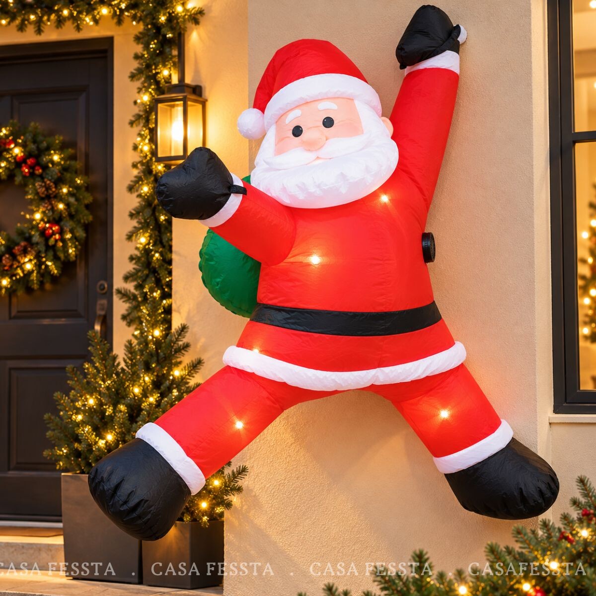 Papá Noel Inflable con luz Led 