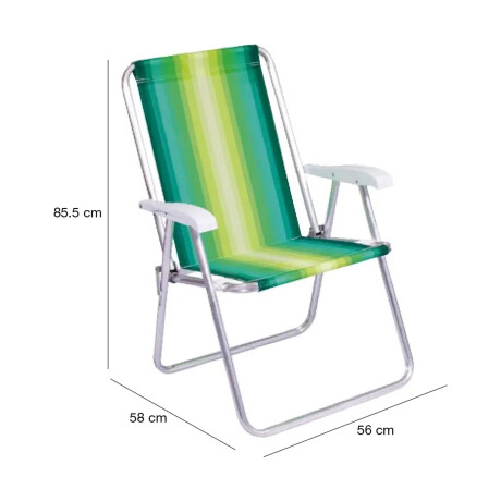 Set Sombrilla + Sillas x2 Alum 120Kg + Saca Arena Playa MOR Verde