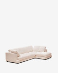 Sofá Gala 4 plazas con chaise longue derecho beige 300 cm