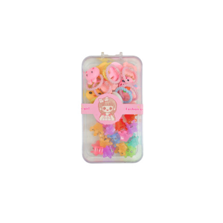 Set de pinzas y gomitas para peinados infantiles Sc