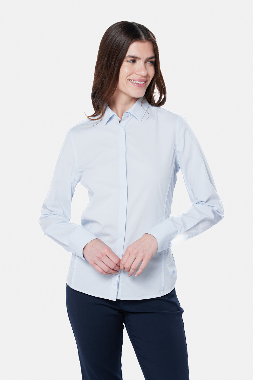 CAMISA LISA Celeste