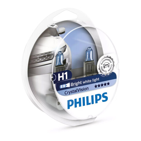 LAMPARA - HALOGENA 12V 55W H1 CRYSTAL VISION PACK PHILIPS LAMPARA - HALOGENA 12V 55W H1 CRYSTAL VISION PACK PHILIPS