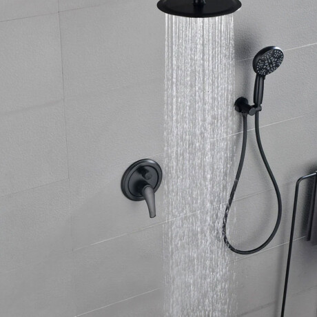 MEZCLADORA DUCHA EMPOTRADA MONOCOMANDO NEGRO MATE SPRINT NEGRO