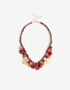 Collares Cortos Esmalte Collar Corto Floral - Dorado