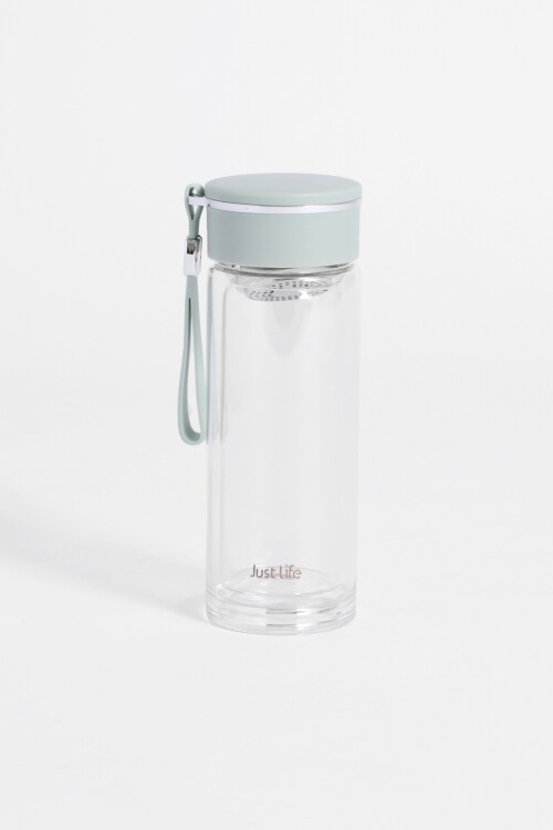 Botella con infusor verde