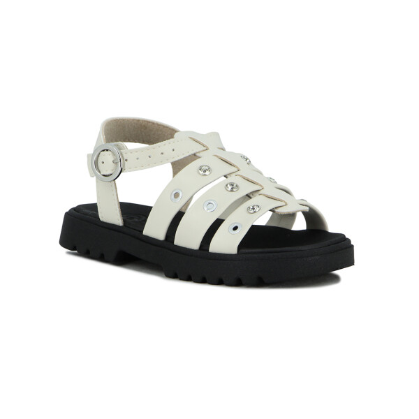 Molekinha Sandalia Con Tiras Infantil Napa Turim Blanco