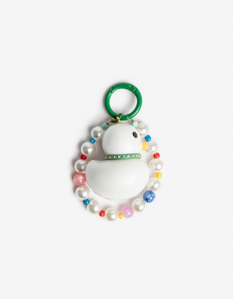 Llavero Y Bag Charm De Patito Con Beads 