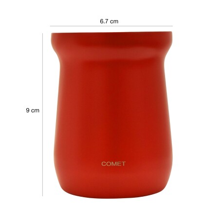 Kit Comet de Termo 750Ml c/Manija y Mate 160Ml en Acero Inox Rojo