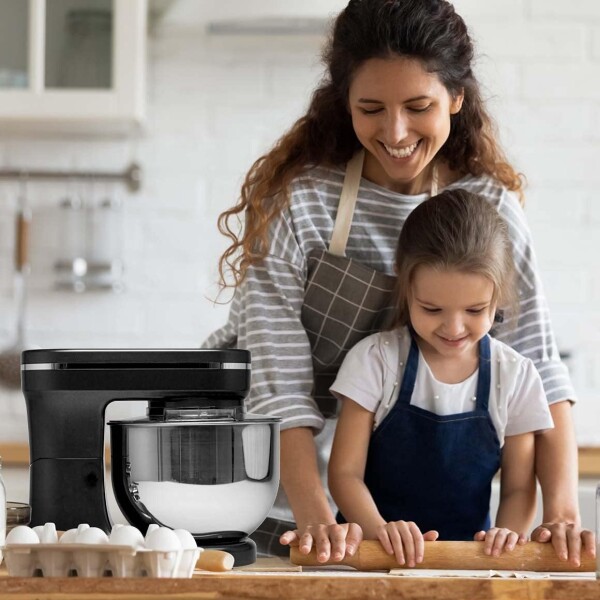 Batidora Planetaria Marvo 6 Velocidades 1200W 5 Litros Variante Color Negro