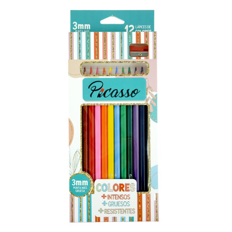 LAPICES DE COLORES X12PCS LARGOS + 1 SACAPUNTAS LAPICES DE COLORES X12PCS LARGOS + 1 SACAPUNTAS