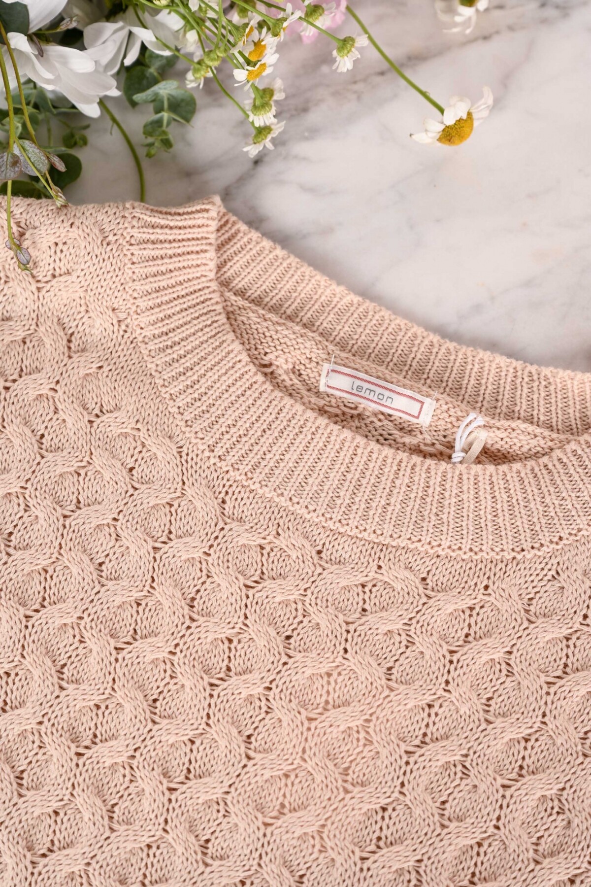 Sweater Textura Rosa