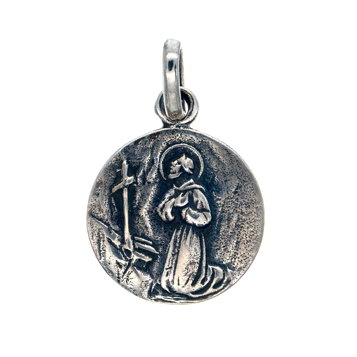 Medalla religiosa de plata 925, SAN FRANCISCO DE ASIS. 
