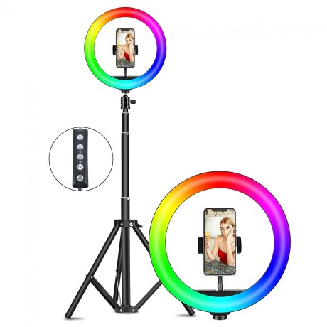 Aro De Luz Led 26 Cm Fotografía Selfie Con Trípode Negro