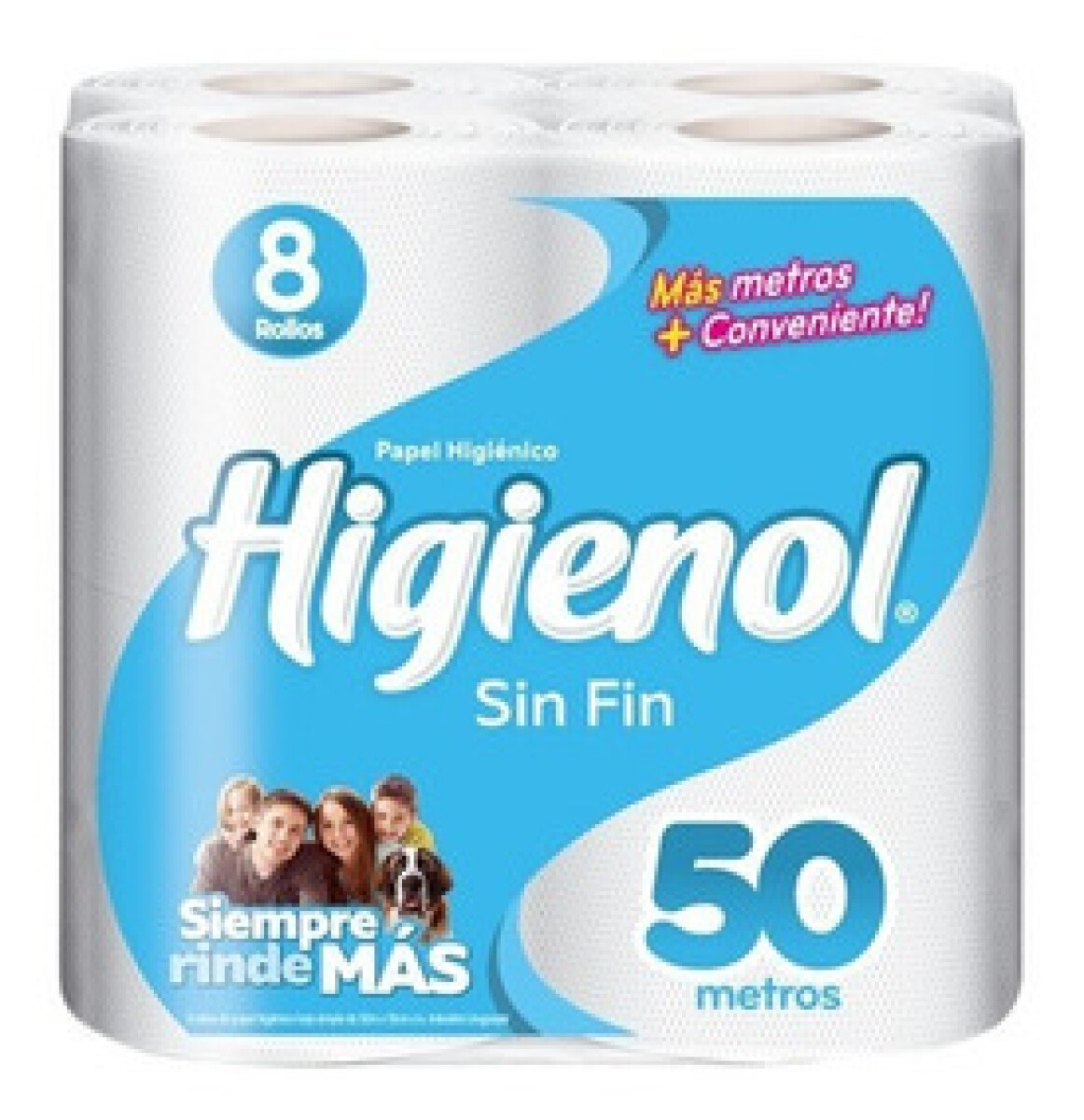 Papel Higiénico Higienol Sin Fin 50 Mts. 8 Uds. 