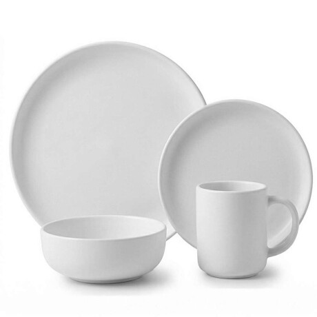 Set 16Pzas Stoneware D27-20-16/380Ml Hudson White