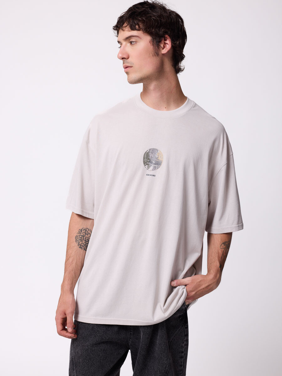 T-SHIRT YINS DIXIE - Gris Claro 