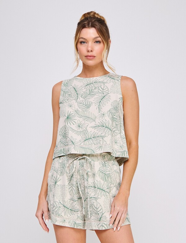 Top Lino MULTI/VERDE