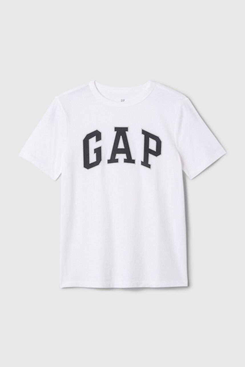 Remera Logo Gap Niño New Off White Opt1