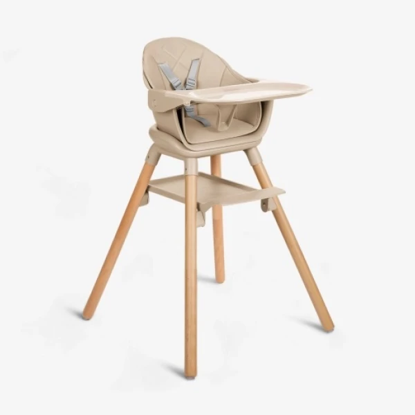 Silla de comer WOODY 6 en 1 KIKKABOO beige Silla de comer WOODY 6 en 1 KIKKABOO beige