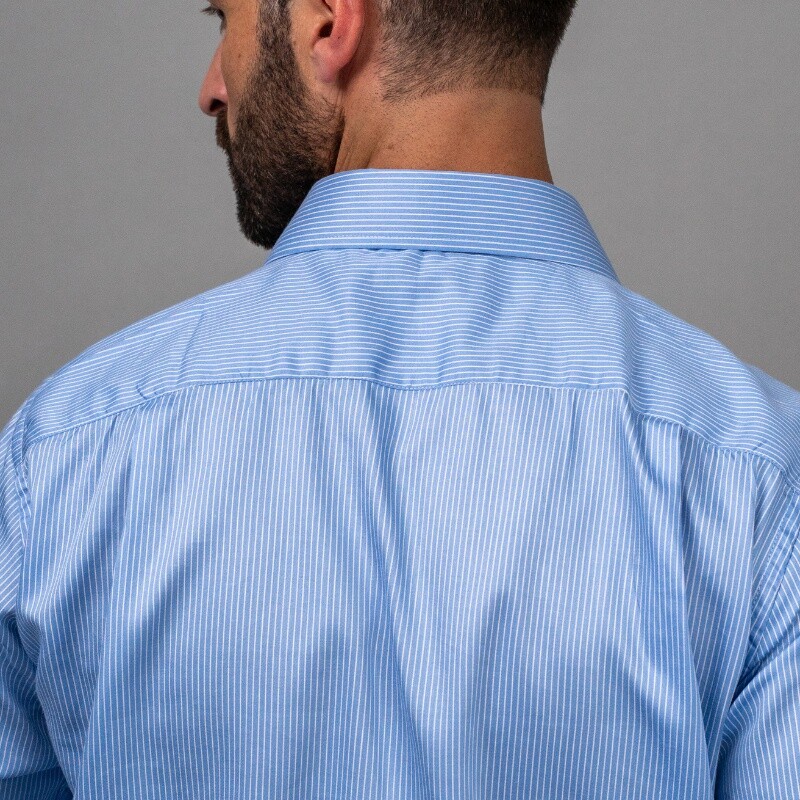 CAMISA LUXURY CELESTE RAYADO