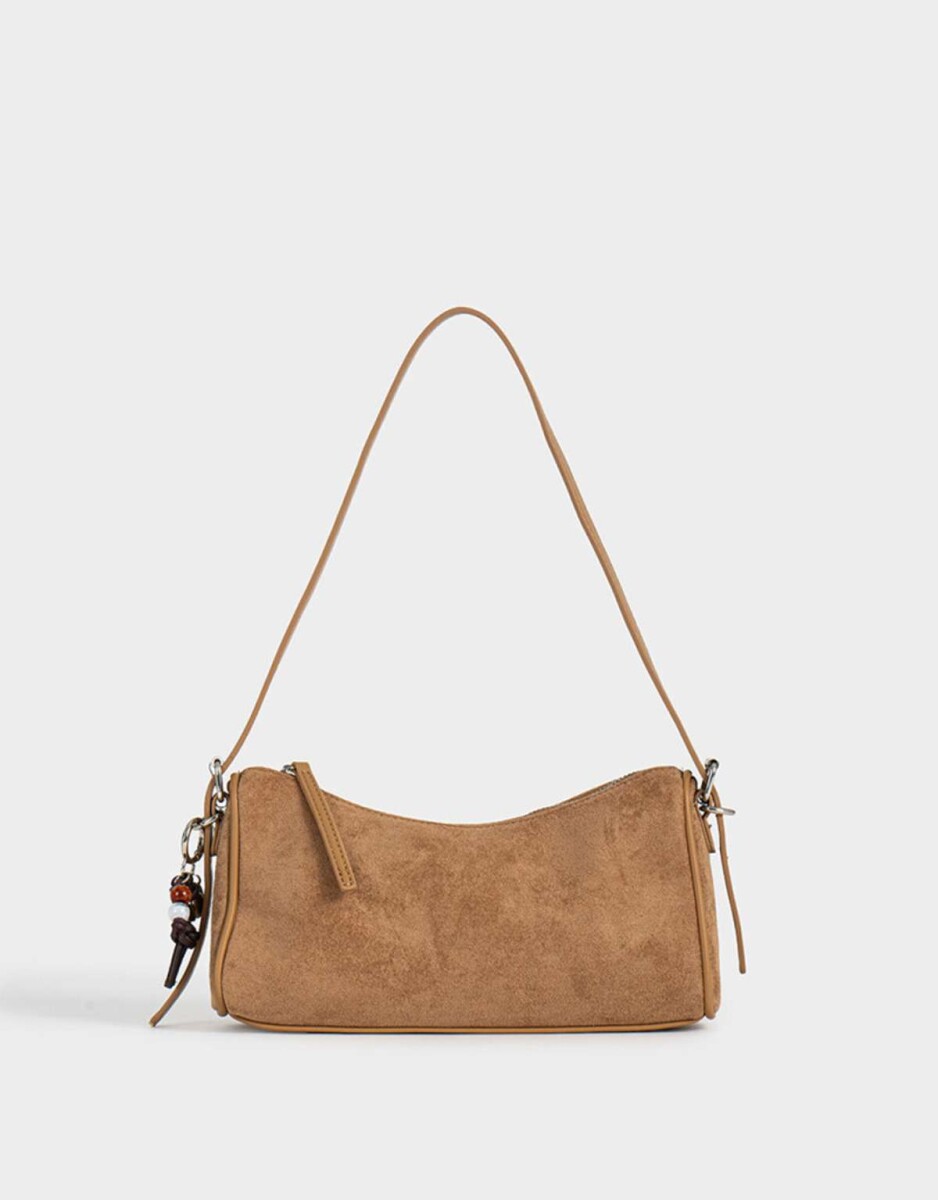 Bandolera Suede Chocolate - Marron Camel 