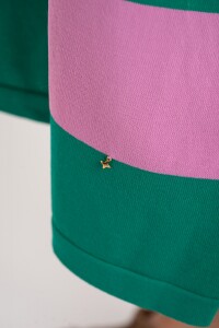 Vestido Tejido Rayado Verde