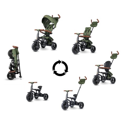 Triciclo Plegable RITO DELUXE Qplay Verde Triciclo Plegable RITO DELUXE Qplay Verde