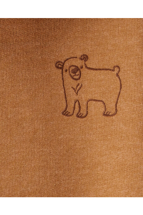 Set dos piezas de algodón, pantalón y canguro, diseño osos Sin color