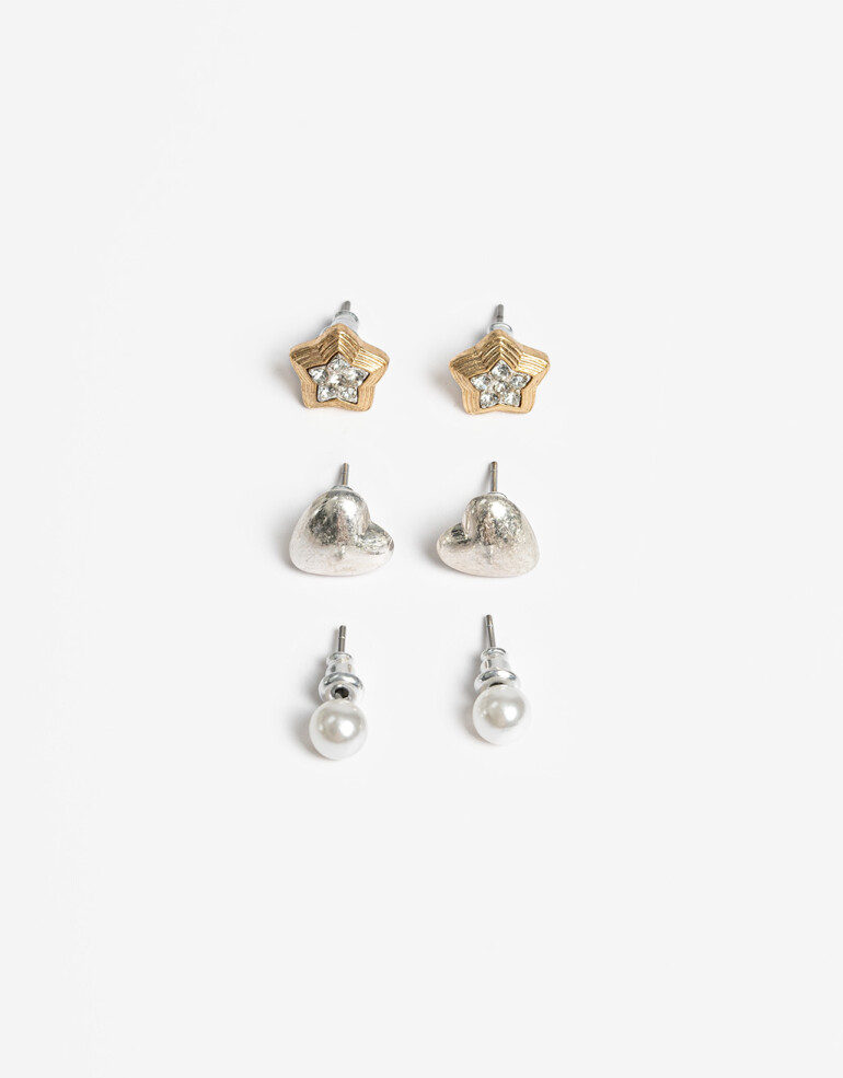 Aros Sets Metal Set De Aros Pasantes Biplating - Combinacion Bicolor