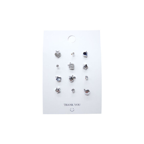 Caravanas hipoalergénicas x6 pares Caravanas Hipoalergénicas X6 Pares