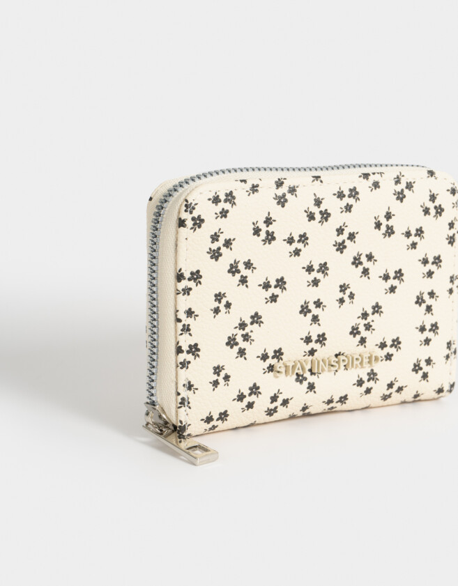 Billetera Estampados Billetera De Cuerina Con Cierre - Estampado Flores