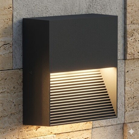 Aplique led señalizador cuadrado IP65 5W NEGRO Aplique led señalizador cuadrado IP65 5W NEGRO