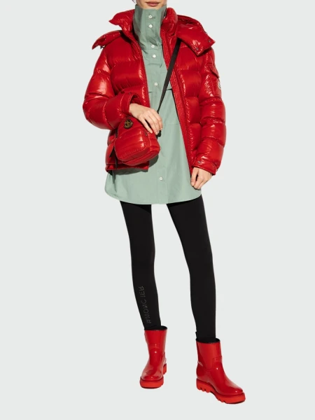 Moncler -Botas de lluvia antideslizantes, Ginette Rojo