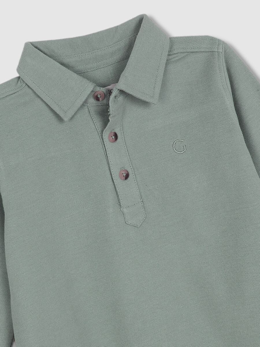 Camisa De Pique Azul