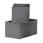SET 2 ORGANIZADORES TELA GRIS 28x14x13CM SET 2 ORGANIZADORES TELA GRIS 28x14x13CM