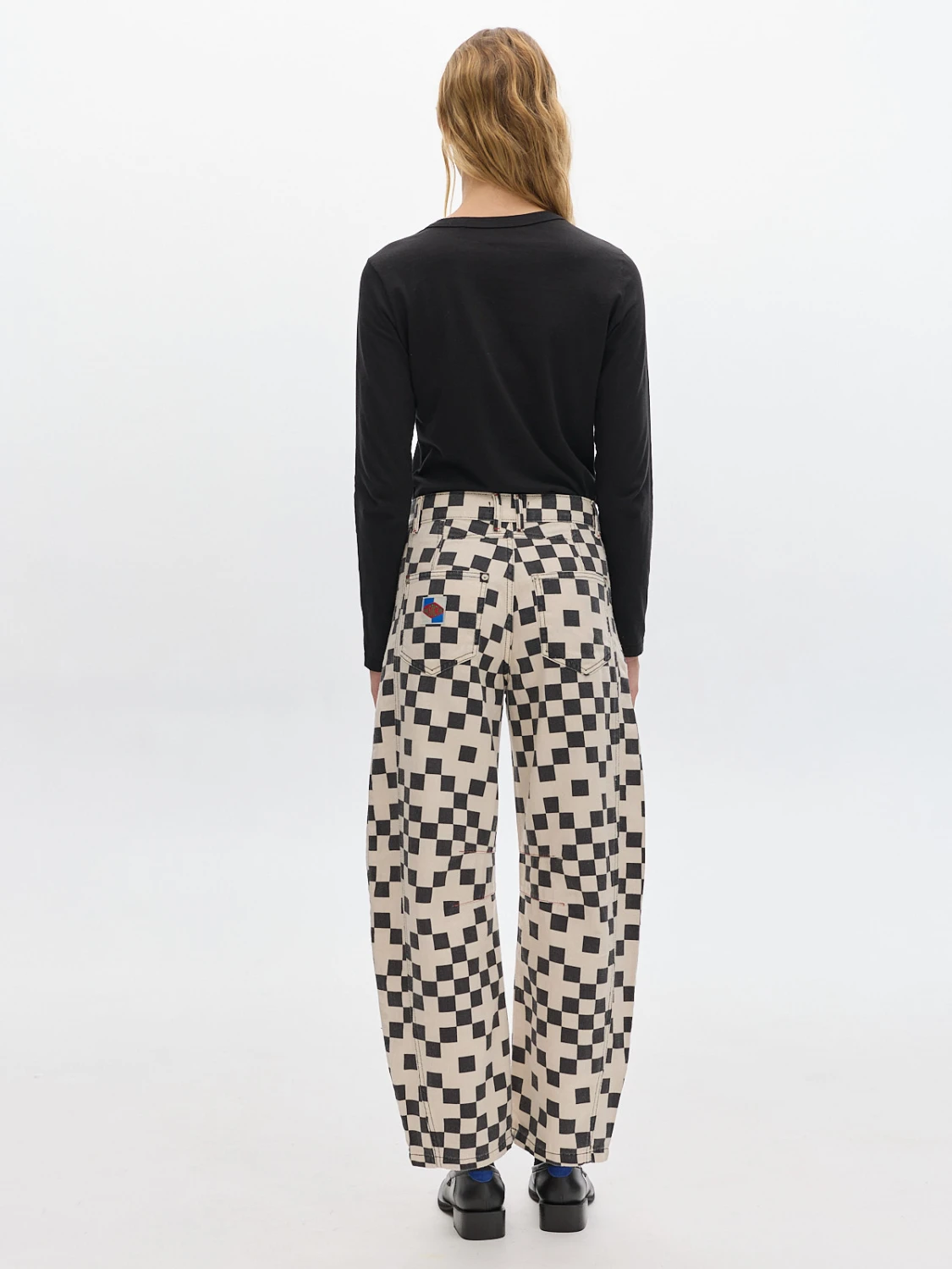 Jean Barrel Print negro 23