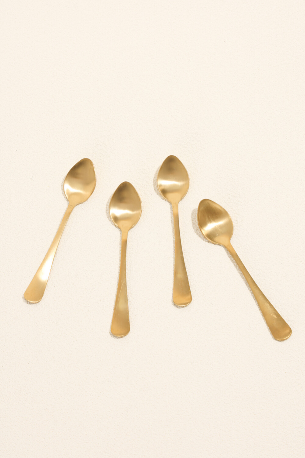 Cuchara Para Café Olivo Set 4 Un. Dorado Color Unico