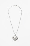 Collar dije metálico plateado