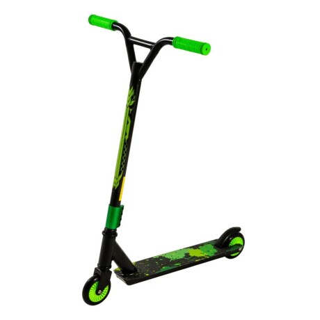 Monopatín Scooter Freestyle Acrobático Reforzado Stunt Giros 360° VERDE