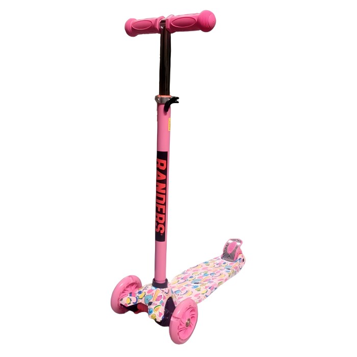Monopatin para niño ROD-8800 Infantil de Tres Ruedas Rosa-Frutales