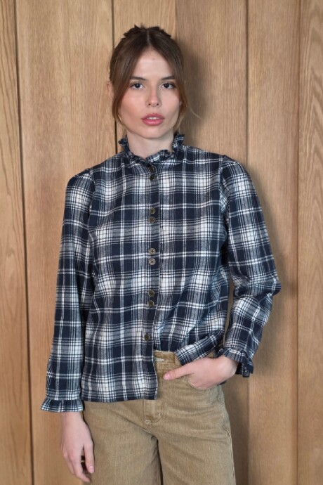Camisa Mili Escocés Azul