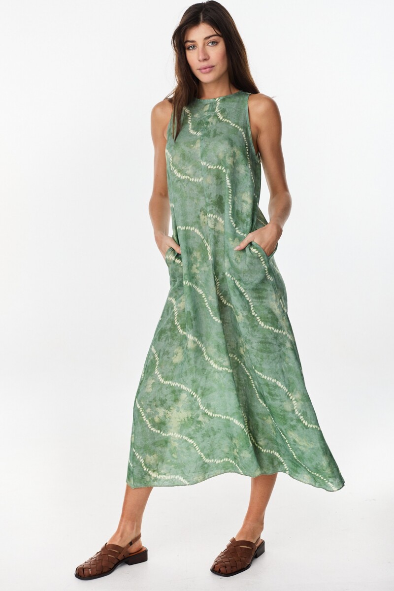 Vestido Duck Estampa Verde