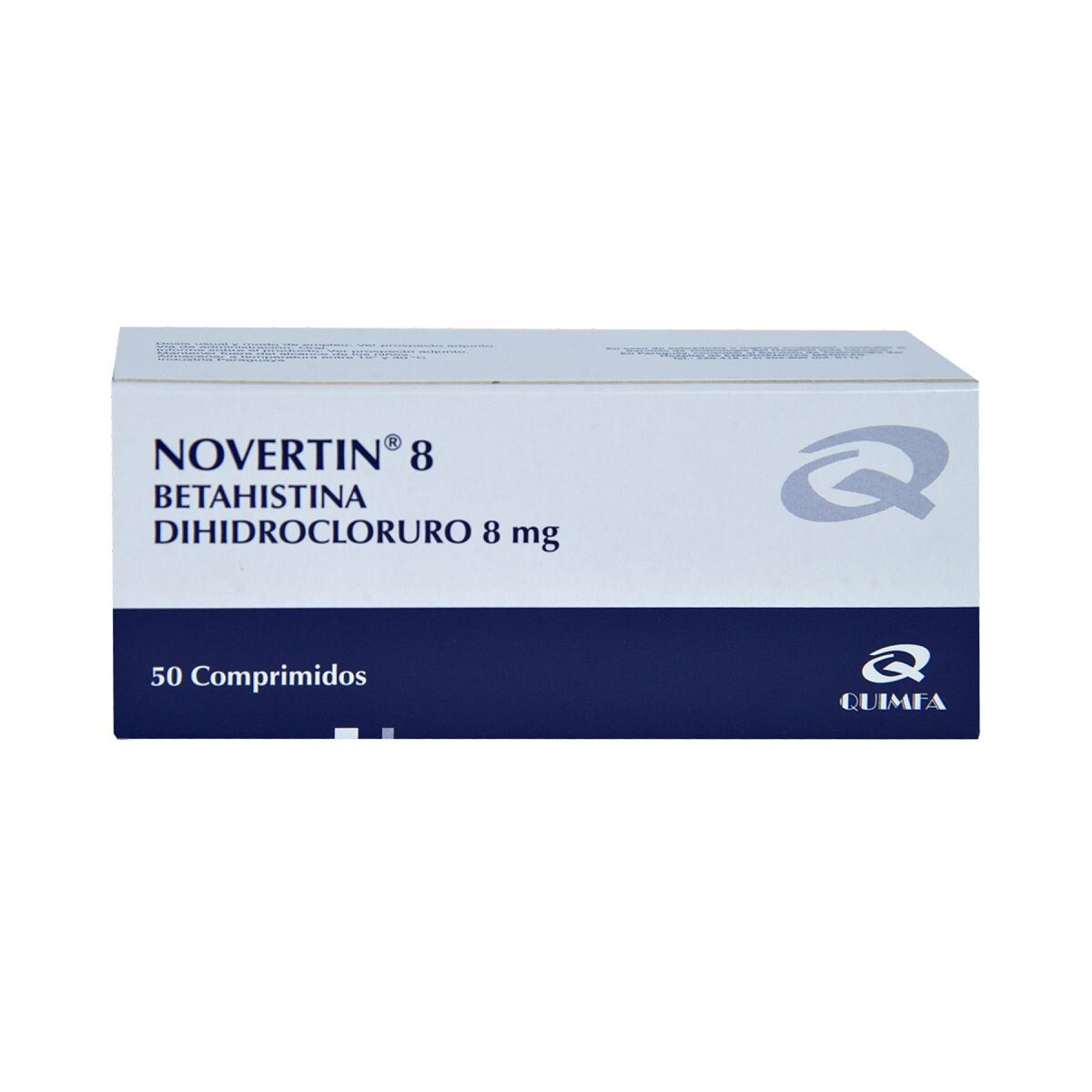 NOVERTIN 8 MG. CJ X 50 COMPRIMIDOS 