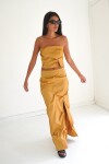 Chesterfield Skirt Mostaza