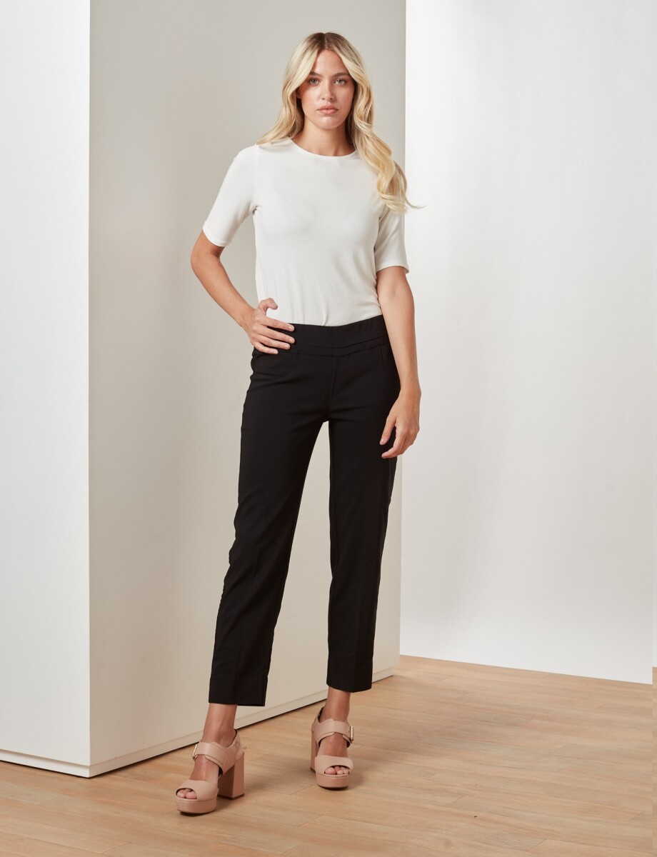 Pantalon Pretina Ancha - Negro 