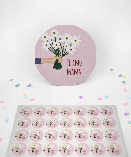 Stickers día de la madre plancha DISEÑO 4