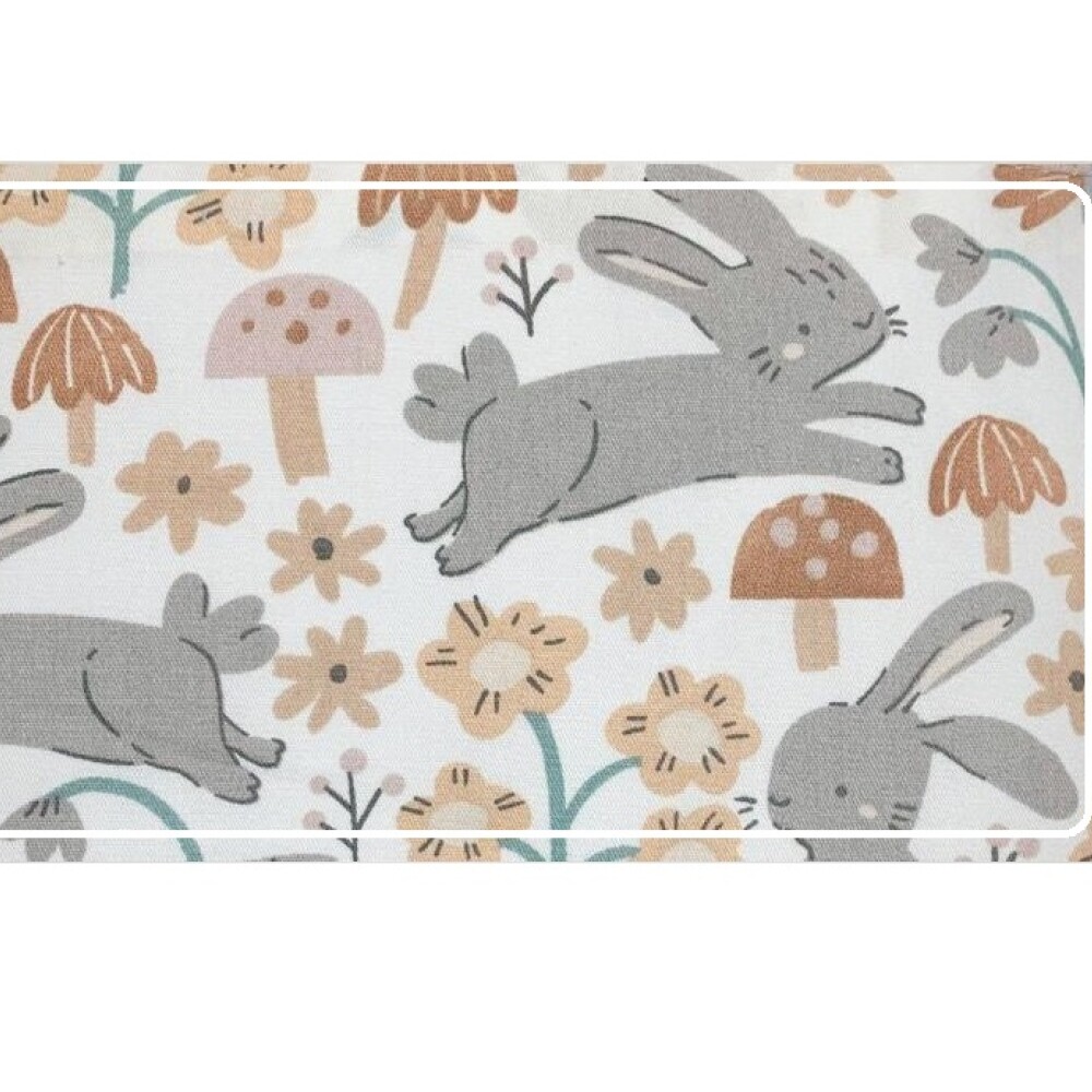 Sábanas practicuna / cuna Little Ones flores rosa conejo