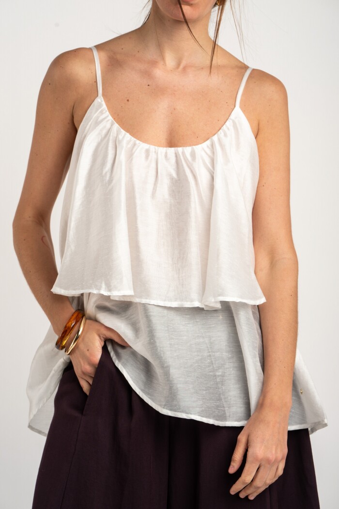 Top Con Volado Nácar