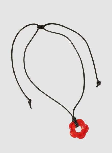 Collar flores Rojo